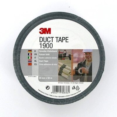 3M™ Gewebeklebeband 1900 schwarz, 50 mm x 50 m