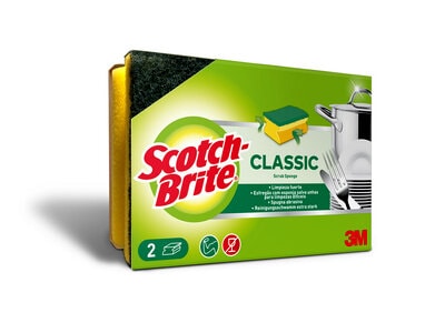 Scotch-Brite® Classic Griffschwamm, 2 Stück pro Packung